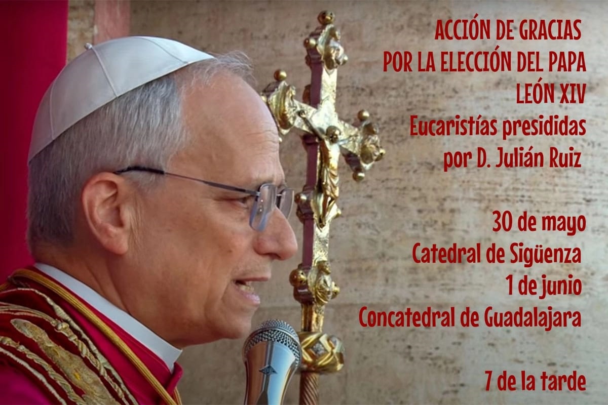 El obispo preside dos misas de acción de gracias por la elección del Papa